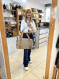 Extra Büyük Omuz çantası Vizon Taba Buzzy Paraşüt Kumaş(eni 44cm boyu 32 cm)