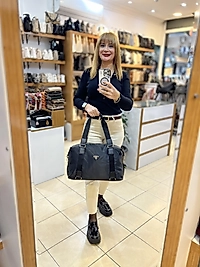 Extra Büyük Omuz çantası Siyah Paraşüt Kumaş (eni 44cm boyu 32 cm)